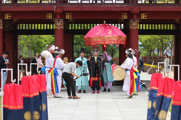 김해가야테마파크 가야왕궁 결혼식 모습.